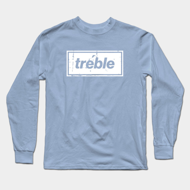 City Treble Football Oasis Indie Music Manchester White Long Sleeve T-Shirt by Butter Creative