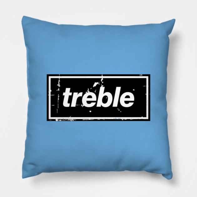 City Treble Football Oasis Indie Music Manchester Black Pillow by Butter Creative