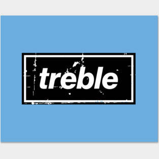 City Treble Football Oasis Indie Music Manchester Black Posters and Art