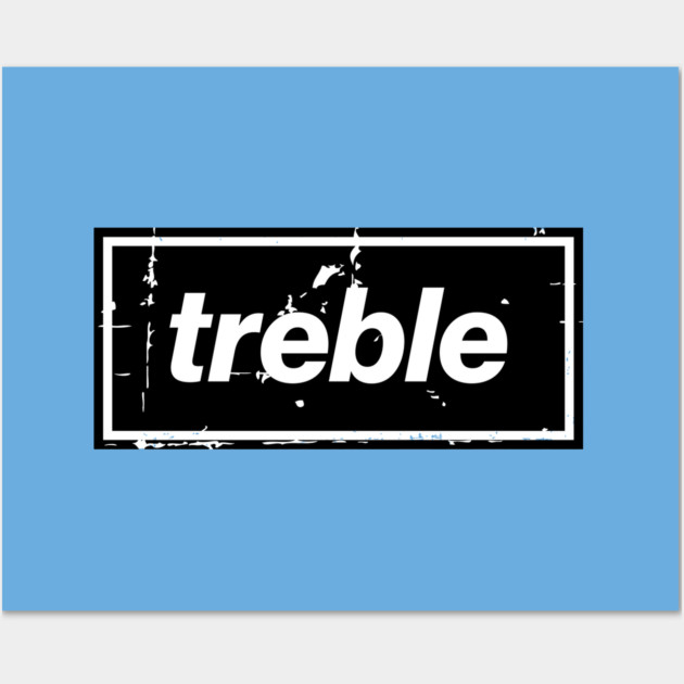 City Treble Football Oasis Indie Music Manchester Black Wall Art by Butter Creative