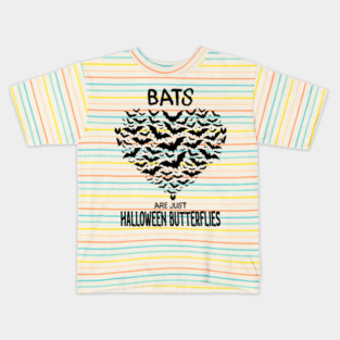 Bats Are Just Halloween Butterflies Kids T-Shirt