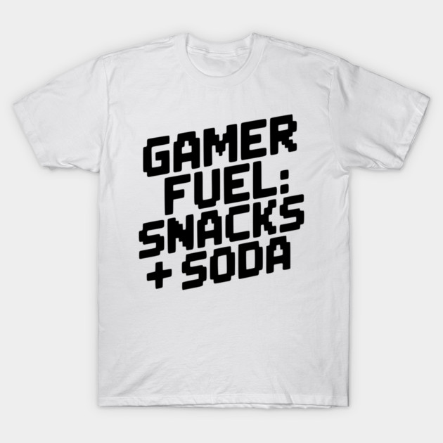 Gamer Fuel Snacks + Soda T-Shirt by Frank Ring