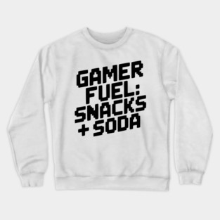 Gamer Fuel Snacks + Soda Crewneck Sweatshirt