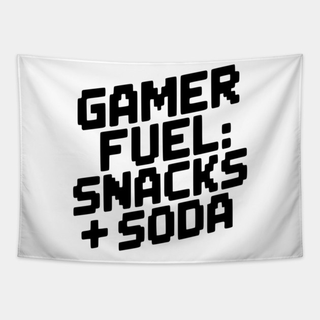 Gamer Fuel Snacks + Soda Tapestry by Frank Ring