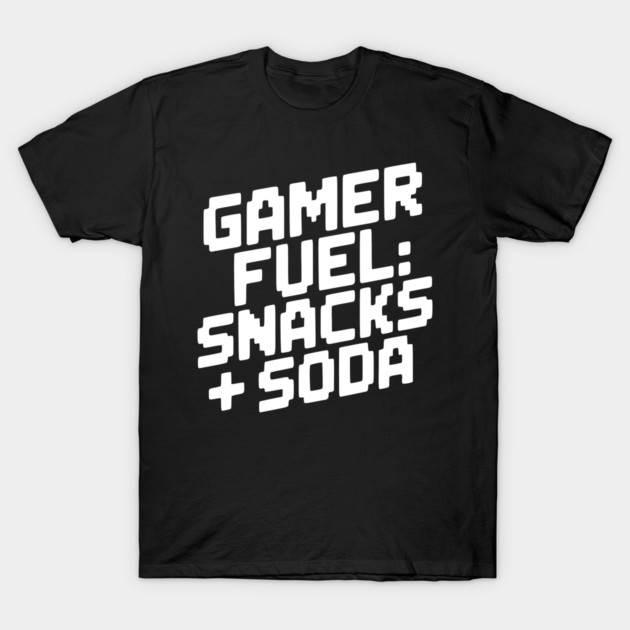 Gamer Fuel Snacks + Soda T-Shirt by Frank Ring