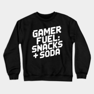 Gamer Fuel Snacks + Soda Crewneck Sweatshirt