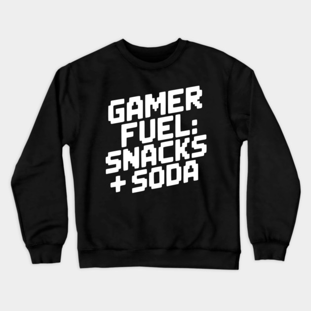 Gamer Fuel Snacks + Soda Crewneck Sweatshirt by Frank Ring