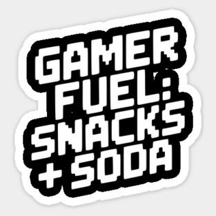 Gamer Fuel Snacks + Soda Sticker