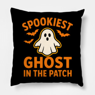 Spookiest Ghost in the Patch Funny Halloween Costume Graphic Pillow