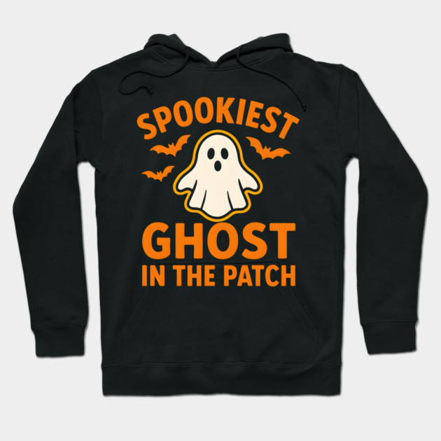 Spookiest Ghost in the Patch Funny Halloween Costume Graphic Hoodie by MakerMind8.2