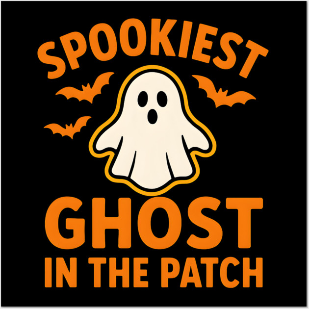 Spookiest Ghost in the Patch Funny Halloween Costume Graphic Wall Art by MakerMind8.2