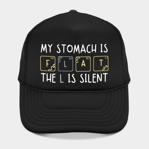 My Stomach is Flat The L is Silent Funny Gym Pun Graphic by MakerMind8.2