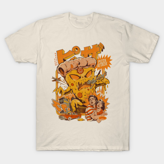 Pizza Attack T-Shirt by Ilustrata
