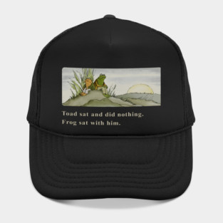 Toad sat and did nothing Frog sat with him Hat