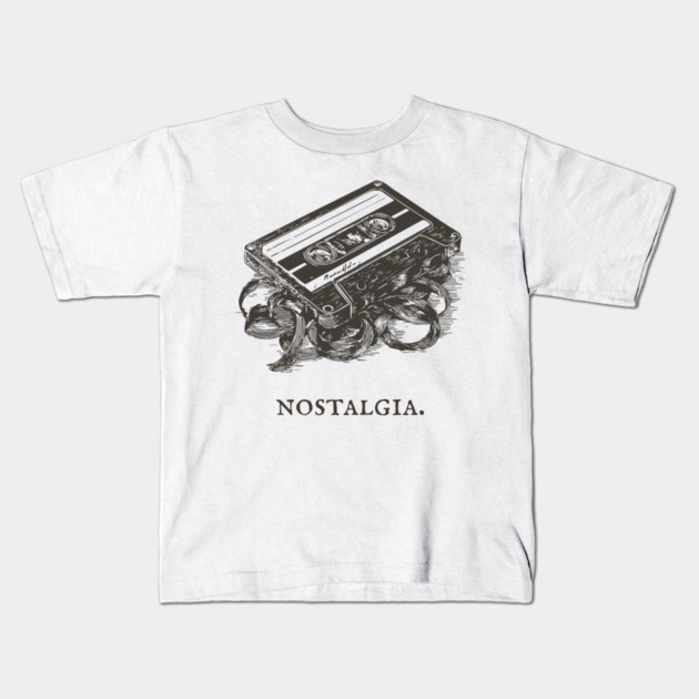 Retro Cassette Tape Analog Nostalgia Illustration Kids T-Shirt by TuncGK