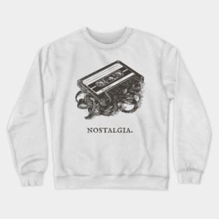 Retro Cassette Tape Analog Nostalgia Illustration Crewneck Sweatshirt