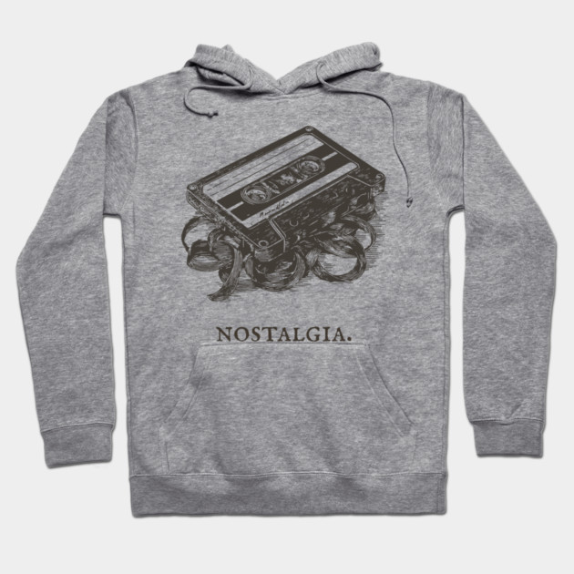 Retro Cassette Tape Analog Nostalgia Illustration Hoodie by TuncGK