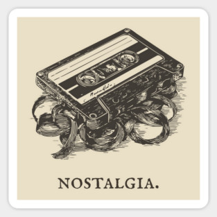 Retro Cassette Tape Analog Nostalgia Illustration Sticker