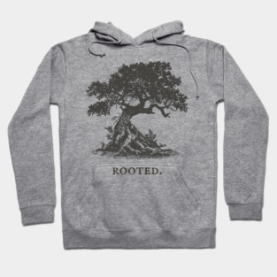 Ancient Oak Tree of Life Vintage Nature Illustration Hoodie