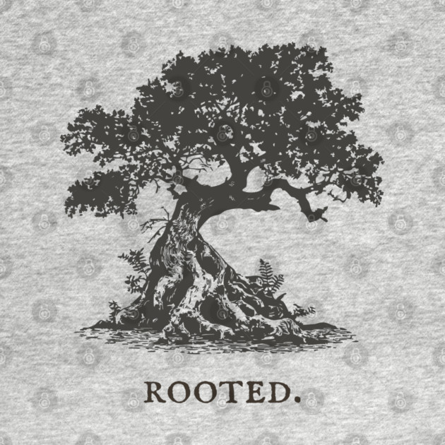 Ancient Oak Tree of Life Vintage Nature Illustration by TuncGK