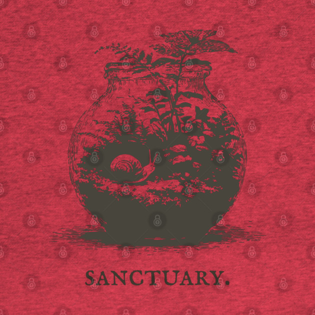 Cozy Terrarium Sanctuary with Snail Illustration by TuncGK