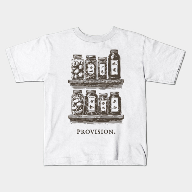 Rustic Farmhouse Pantry Canning Jar Illustration Kids T-Shirt by TuncGK