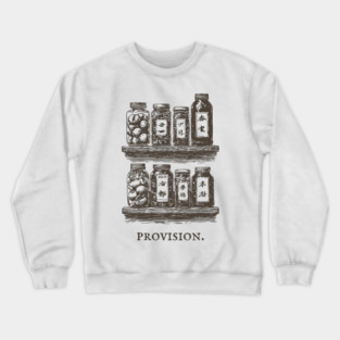 Rustic Farmhouse Pantry Canning Jar Illustration Crewneck Sweatshirt