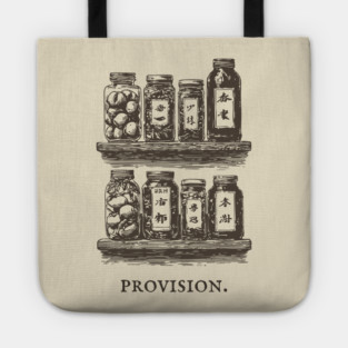 Rustic Farmhouse Pantry Canning Jar Illustration Tote