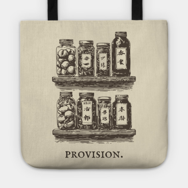 Rustic Farmhouse Pantry Canning Jar Illustration Tote by TuncGK