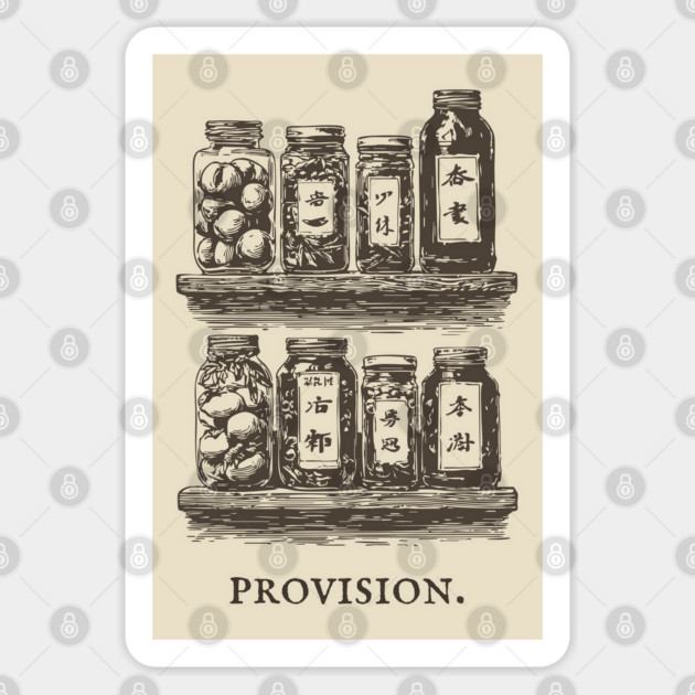 Rustic Farmhouse Pantry Canning Jar Illustration Sticker by TuncGK