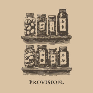 Rustic Farmhouse Pantry Canning Jar Illustration T-Shirt