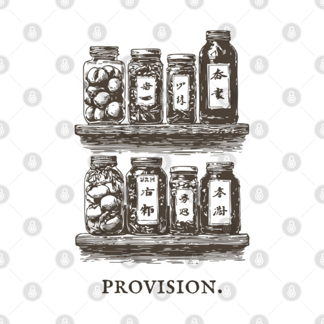 Rustic Farmhouse Pantry Canning Jar Illustration by TuncGK
