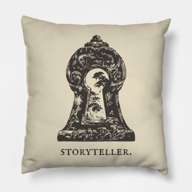 Magical Keyhole to Another World Illustration Pillow by TuncGK