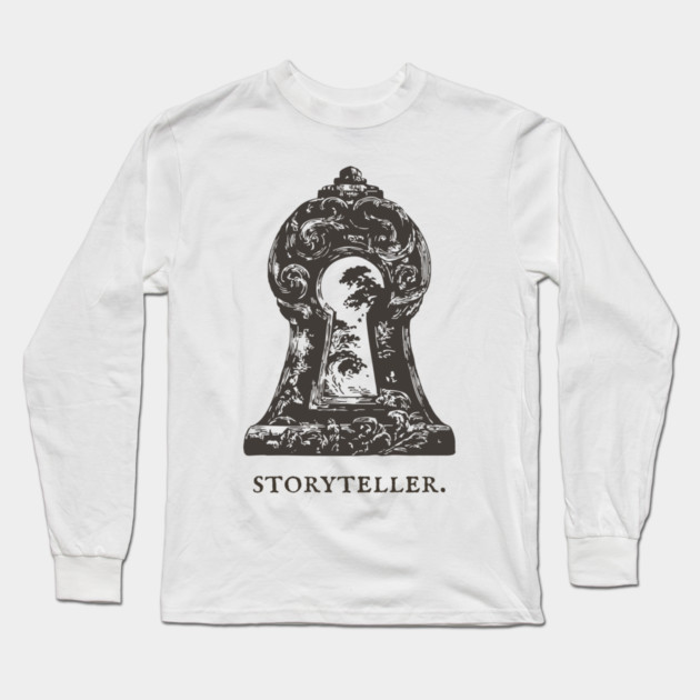 Magical Keyhole to Another World Illustration Long Sleeve T-Shirt by TuncGK