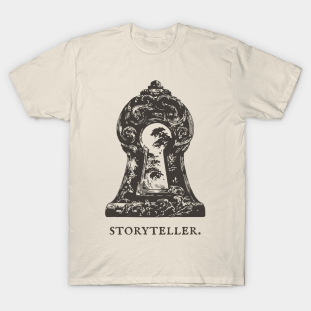 Magical Keyhole to Another World Illustration T-Shirt by TuncGK