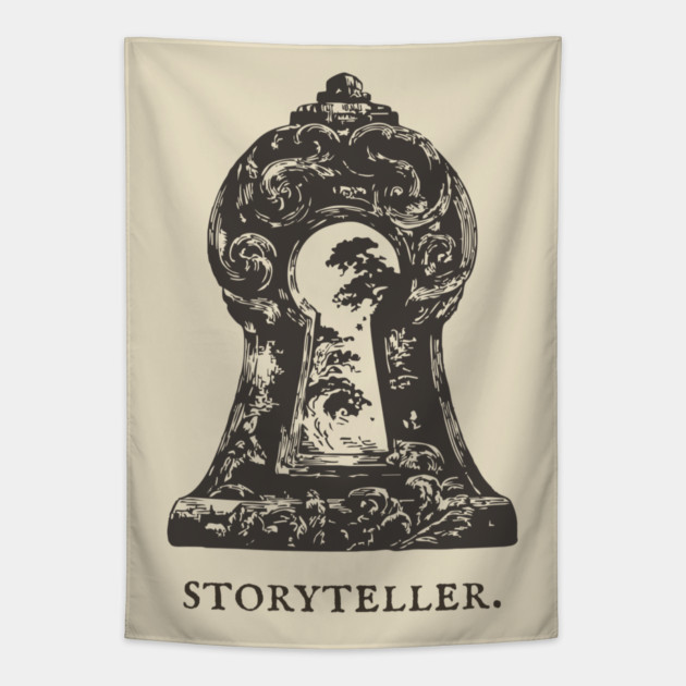 Magical Keyhole to Another World Illustration Tapestry by TuncGK