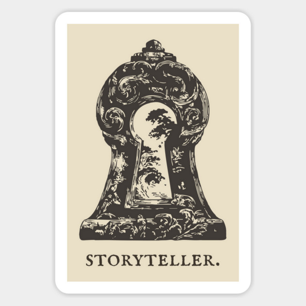 Magical Keyhole to Another World Illustration Magnet by TuncGK