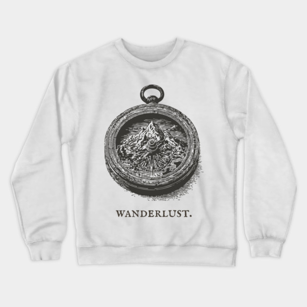 Vintage Mountain Compass for the Adventurer Crewneck Sweatshirt by TuncGK