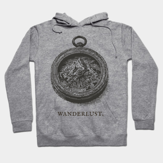 Vintage Mountain Compass for the Adventurer Hoodie by TuncGK