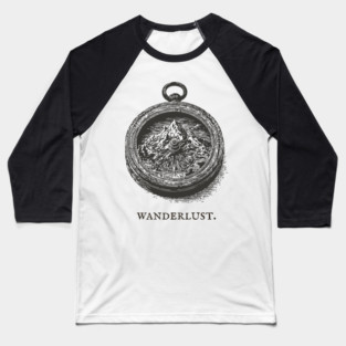 Vintage Mountain Compass for the Adventurer Baseball T-Shirt