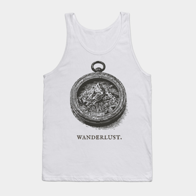 Vintage Mountain Compass for the Adventurer Tank Top by TuncGK