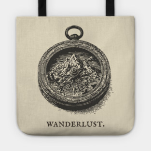 Vintage Mountain Compass for the Adventurer Tote