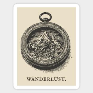 Vintage Mountain Compass for the Adventurer Magnet