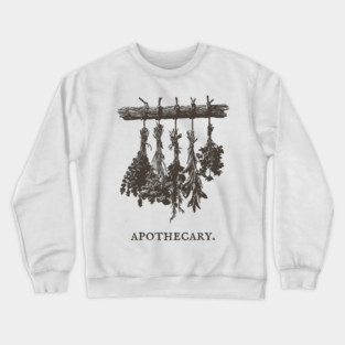 Vintage Hanging Herbs Apothecary Illustration Crewneck Sweatshirt