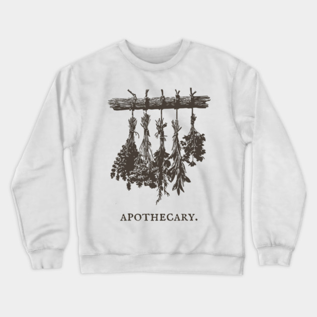 Vintage Hanging Herbs Apothecary Illustration Crewneck Sweatshirt by TuncGK