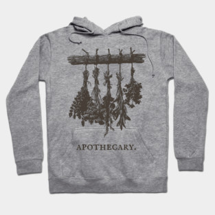 Vintage Hanging Herbs Apothecary Illustration Hoodie