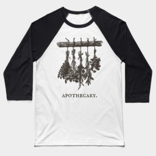 Vintage Hanging Herbs Apothecary Illustration Baseball T-Shirt