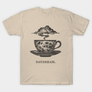 Surreal Teacup with Cloud Vintage Illustration T-Shirt