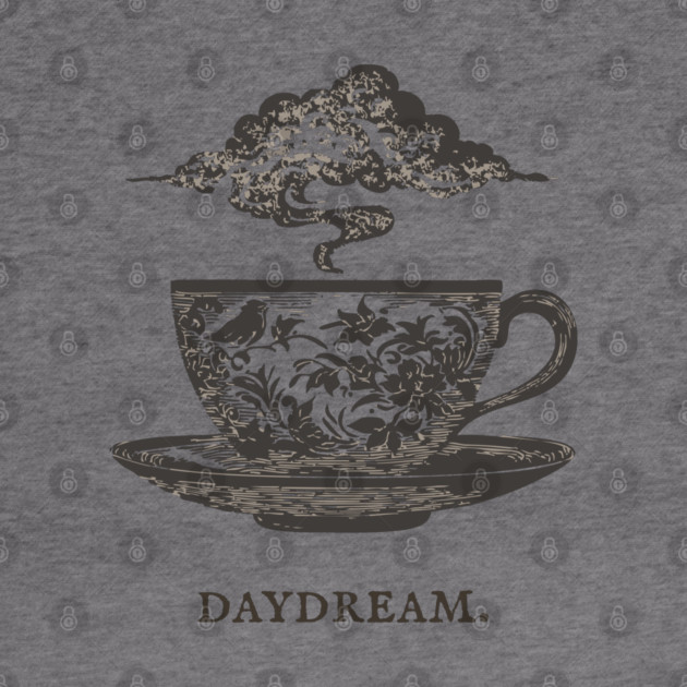 Surreal Teacup with Cloud Vintage Illustration by TuncGK