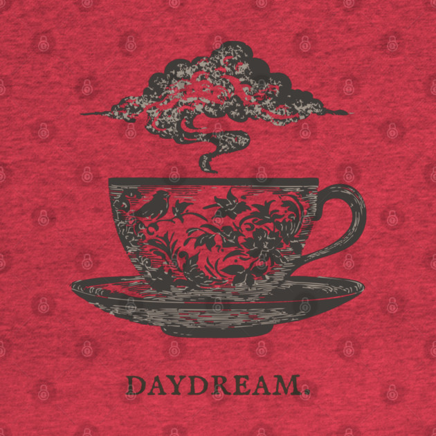 Surreal Teacup with Cloud Vintage Illustration by TuncGK